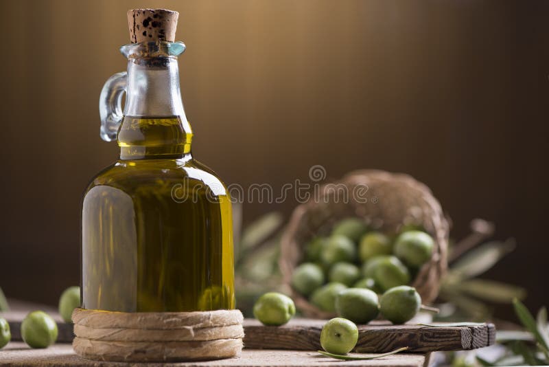 Bottle of extra virgin olive oil