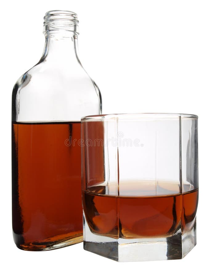 Brandy glass and bottle stock image. Image of hard, salute 530879