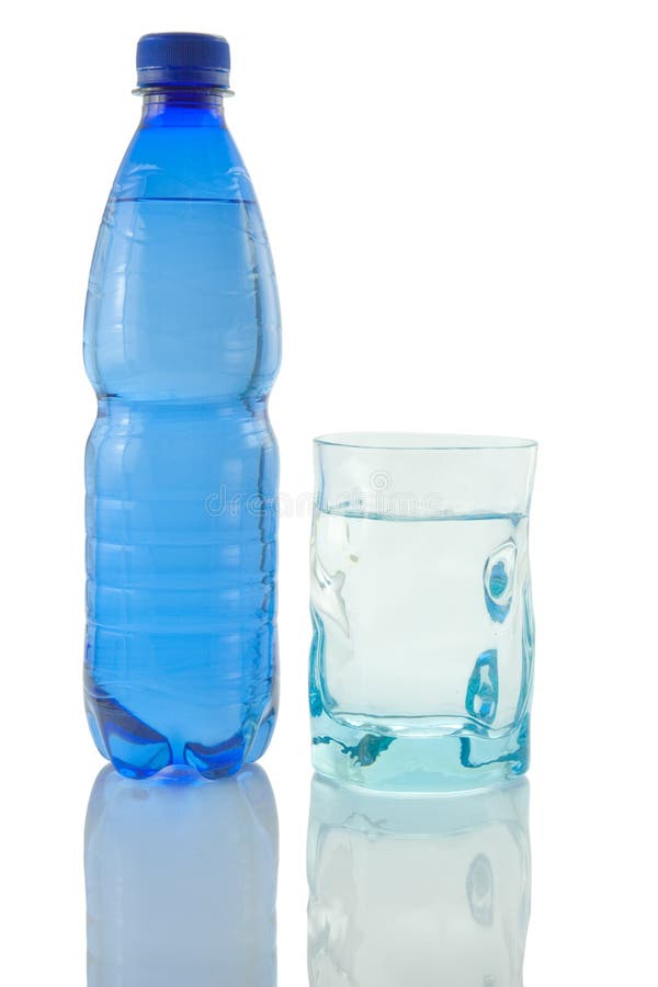 Bottle and Glass of Mineral Water Stock Image Image of hydrating