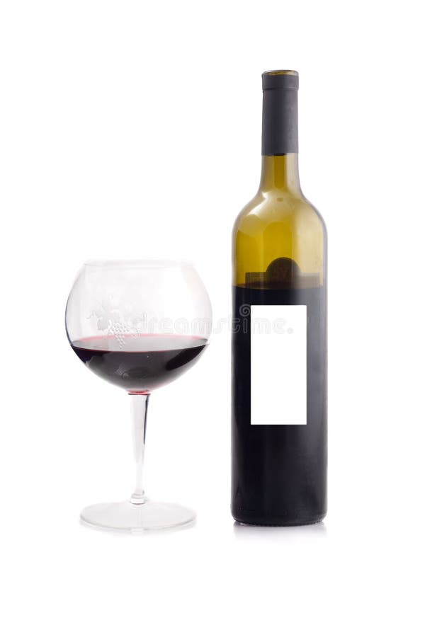 Bottle of Red Wine with Wine Glass Stock Photo Image of concept, refreshment 16790534