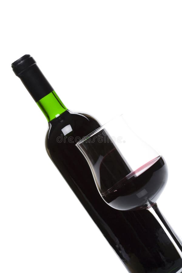 Bottle and glass of wine stock photo. Image of glass, alcoholic 7779642