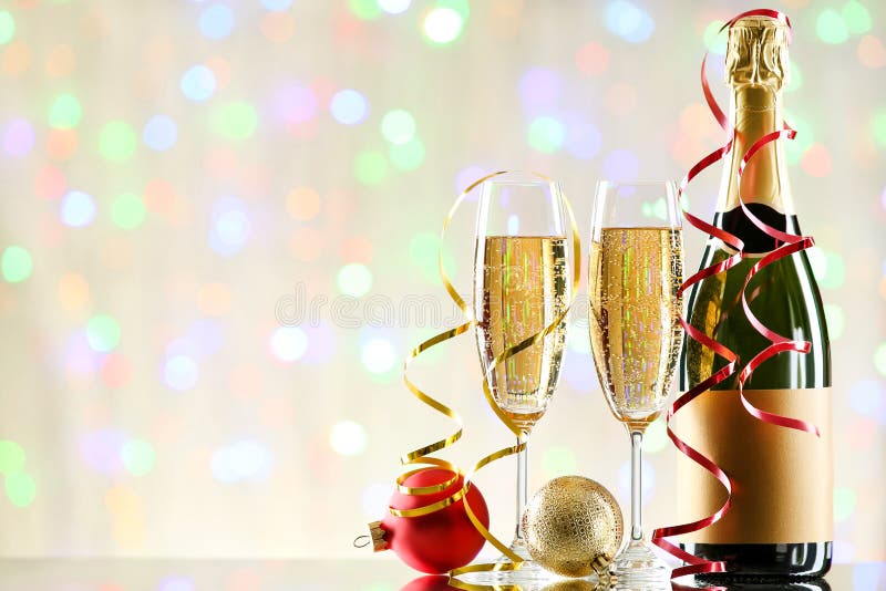 Champagne & Baubles stock image. Image of party, glasses - 7108083