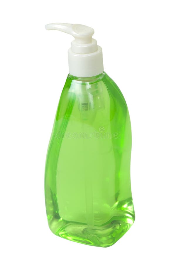 Bottle with Green Liquid Soap Stock Image Image of aroma, path 11028771