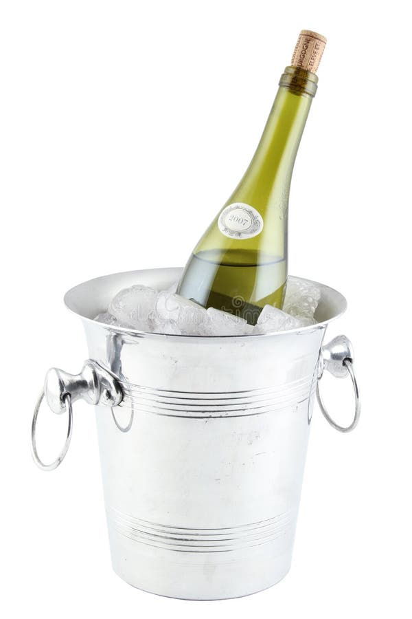 Bottle in an ice bucket