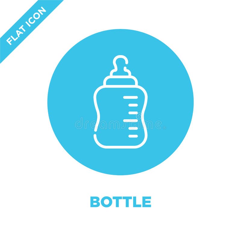bottle icon vector from baby toys collection. Thin line bottle outline icon vector illustration. Linear symbol for use on web and stock illustration bottle icon vector from baby toys collection. Thin line bottle outline icon vector illustration. Linear symbol for use on web and stock illustration