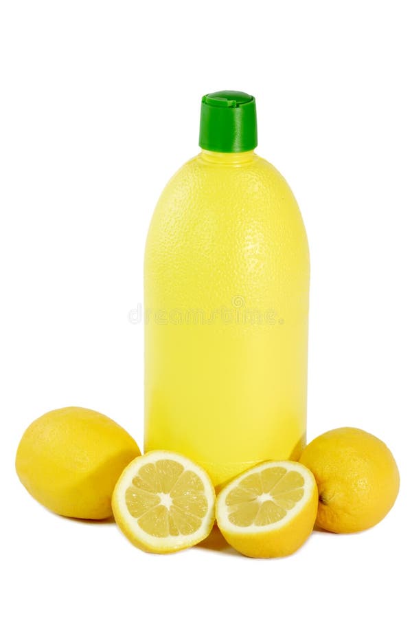 A Bottle Lemon concentrate stock photo. Image of yellow 4495490