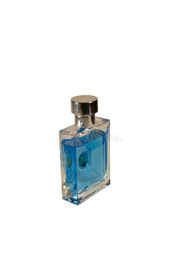 Bottle of the Men Perfume Isolated on White Stock Image Image of blue