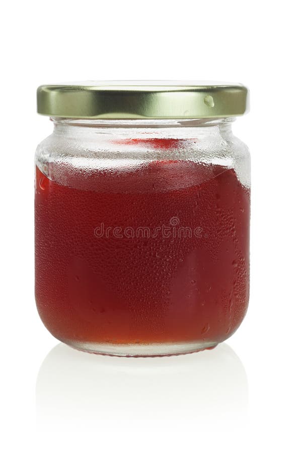 Bottle of mixed fruit jam stock photo. Image of cover 21451480