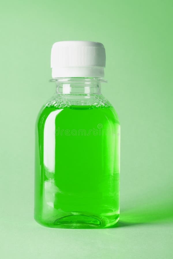 Bottle Of Mouthwash stock photography