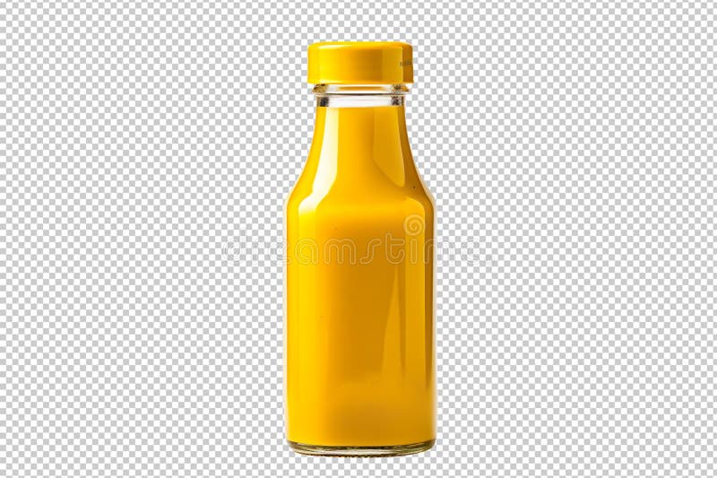 Bottle of mustard isolated on transparent background royalty free illustration