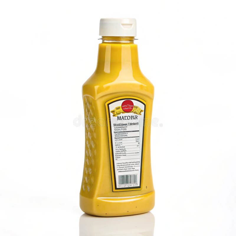 Mustard isolated on white background stock illustration