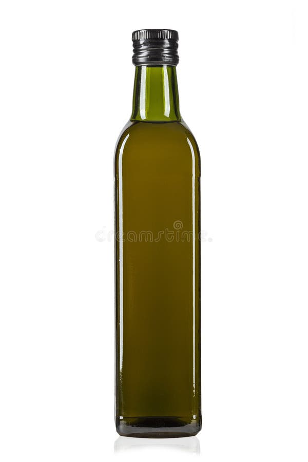 Bottle of olive oil isolated