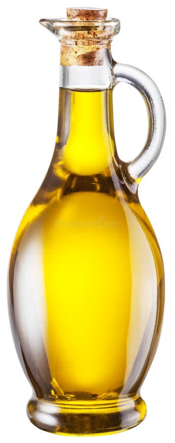 Bottle of olive oil on white background. Clipping path.