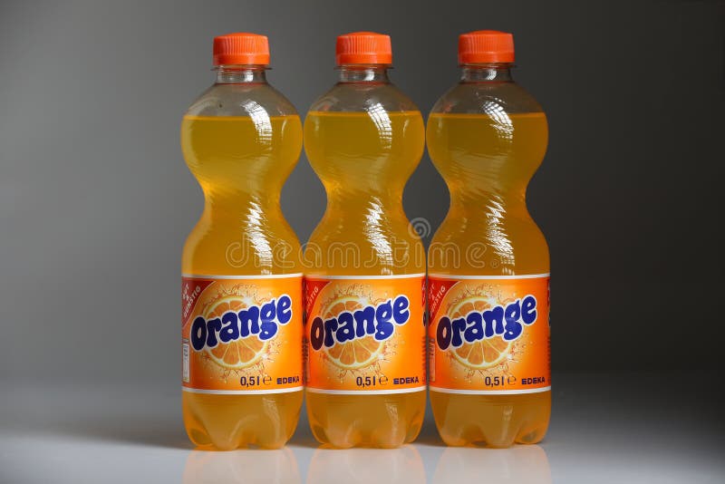 Bottle of Orange Juice from Edeka, German Private Brand Editorial