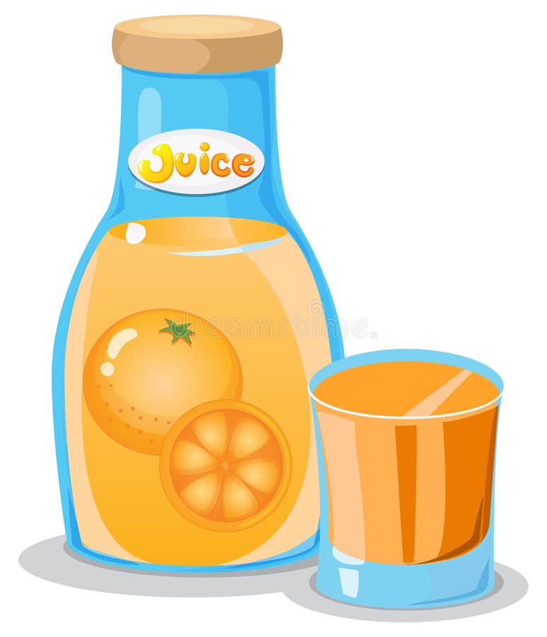 Juice_orange_bottle stock vector. Illustration of clipart 9844793