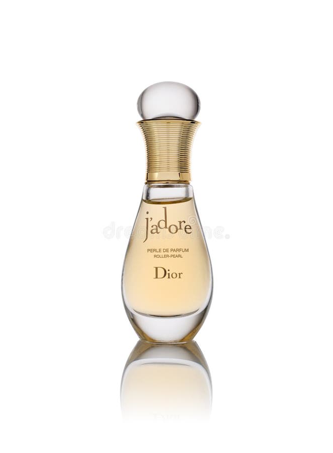 Bottle of Perfume J`adore Roller-pearl on White Background. Christian Dior  Editorial Photography - Image of christian, editorial: 209983542