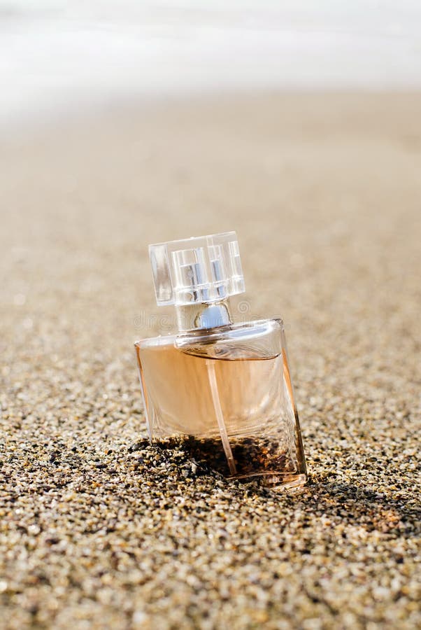 Perfume Bottle On The Beach At Sunset. 3d Rendering Free Image and  Photograph 210342904.