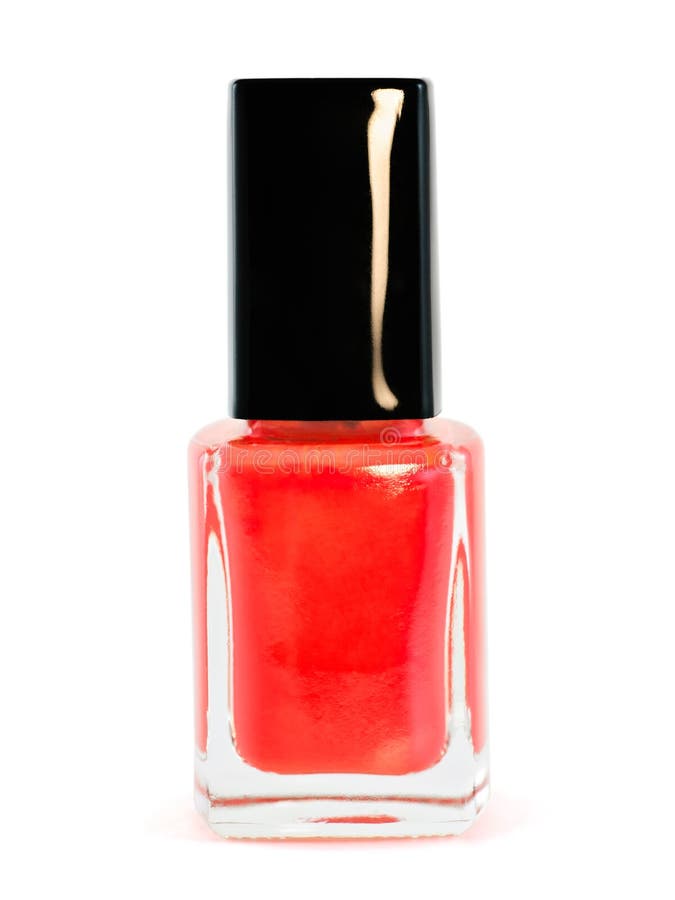 Bottle of red nail polish stock photo. Image of paint - 16335724