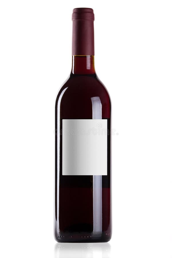 Red wine bottle no label stock photo. Image of cork 33382272