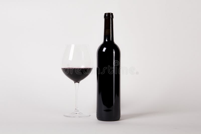 Bottle of Red Wine with Glass Stock Image Image of relaxation 111661815