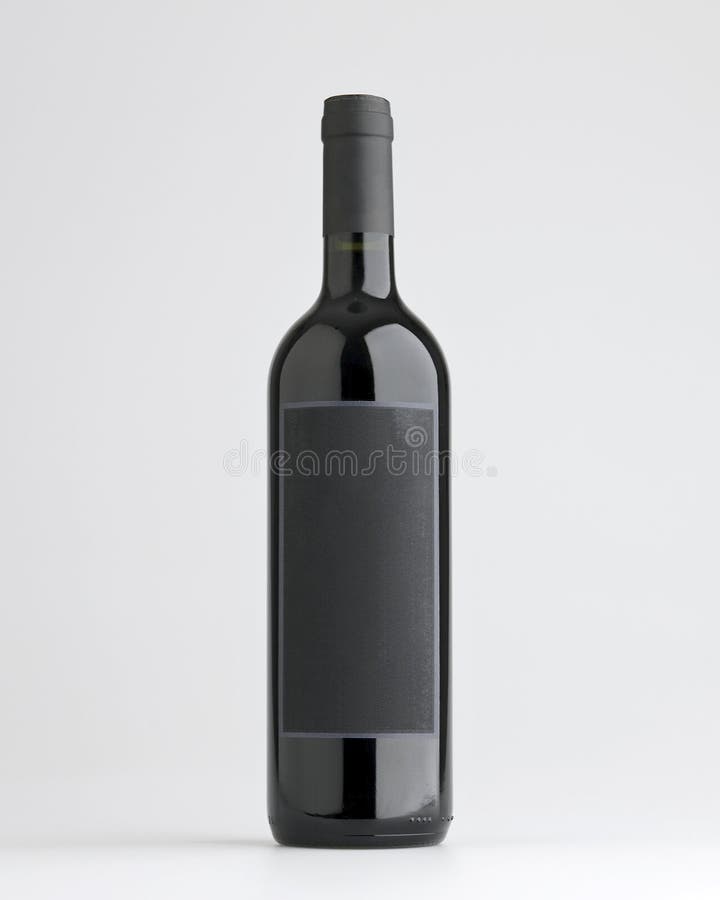 Red Wine Bottle without Label Stock Image Image of label, unlabeled