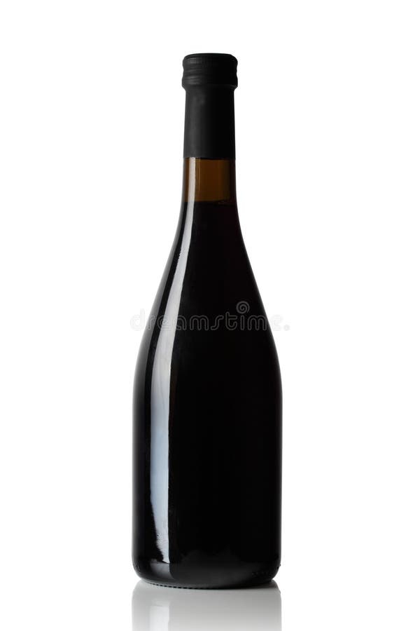 Red wine bottle stock photo. Image of clear, frontal, bottle 6737662