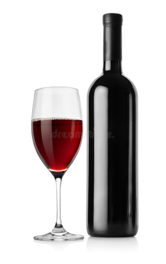 Bottle of Red Wine and White Wine Stock Image Image of wine, blank