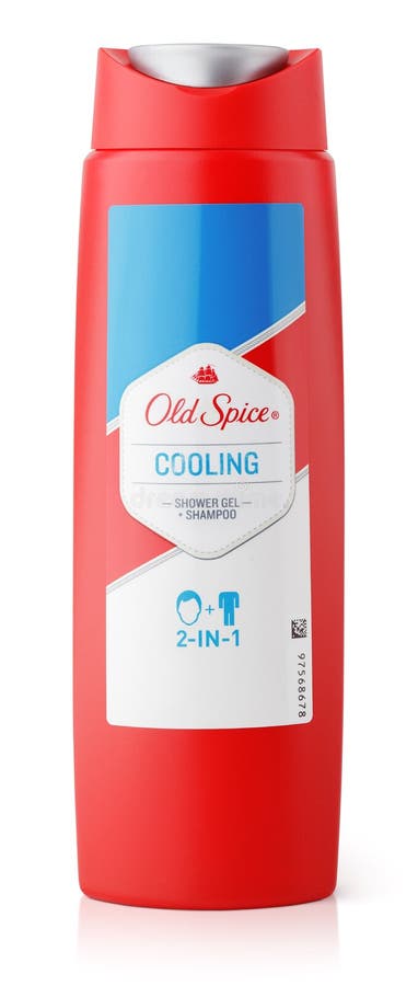 Bottle Of Shower Gel And Shampoo Old Spice Cooling Editorial Image Image Of Healthcare Bottle 85834360