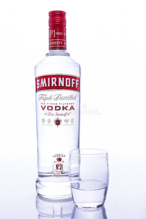 Smirnoff red vodka shot glass