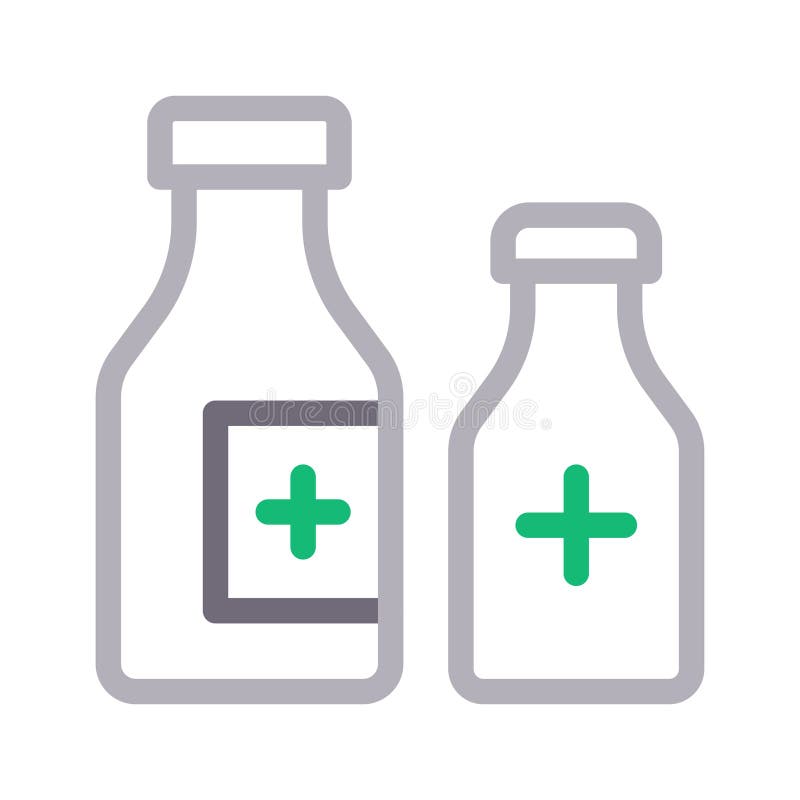 Bottle thin color line vector icon vector illustration
