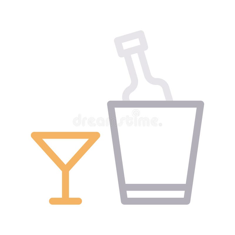 Bottle thin color line vector icon vector illustration