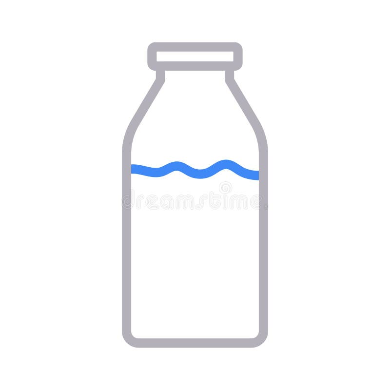 Bottle thin color line vector icon vector illustration
