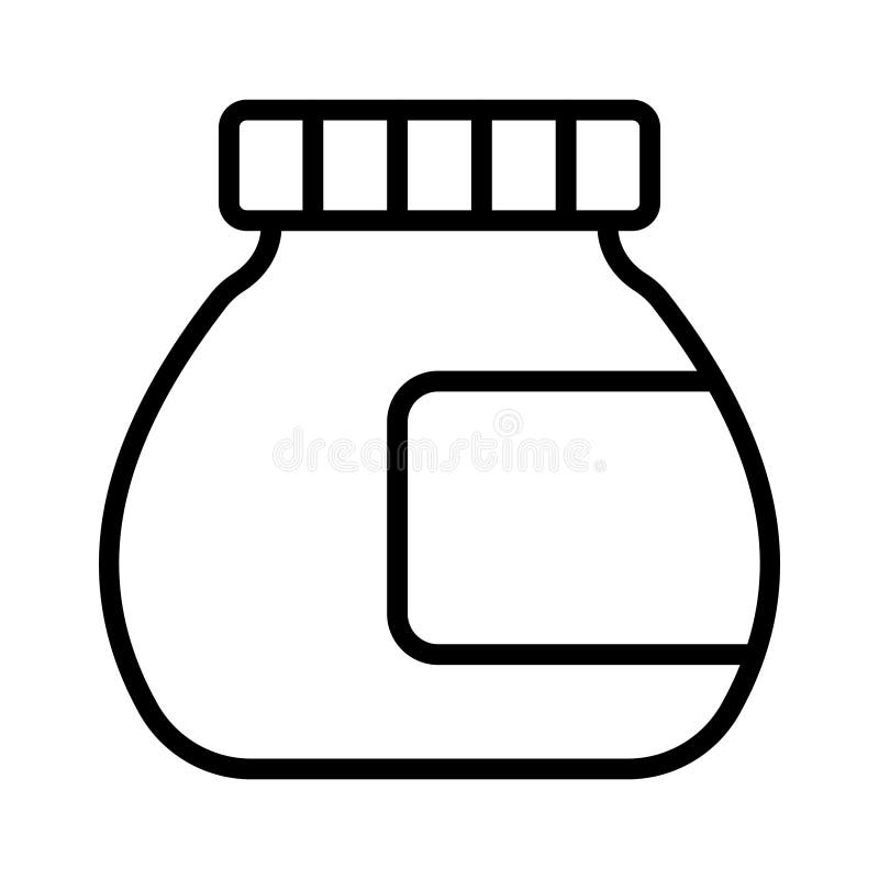 Bottle thin line vector icon royalty free illustration