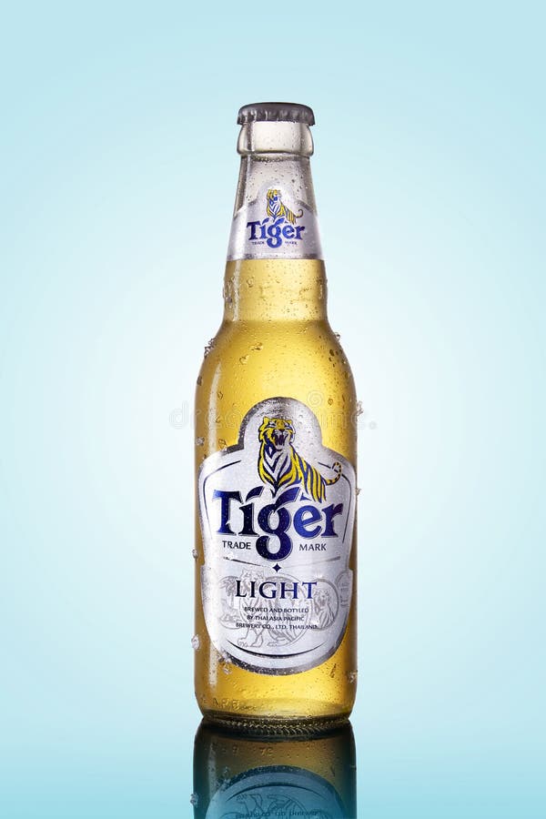 Bottle of Tiger Beer with a Light Blue Background Editorial Image Image bottle, light: 166585325