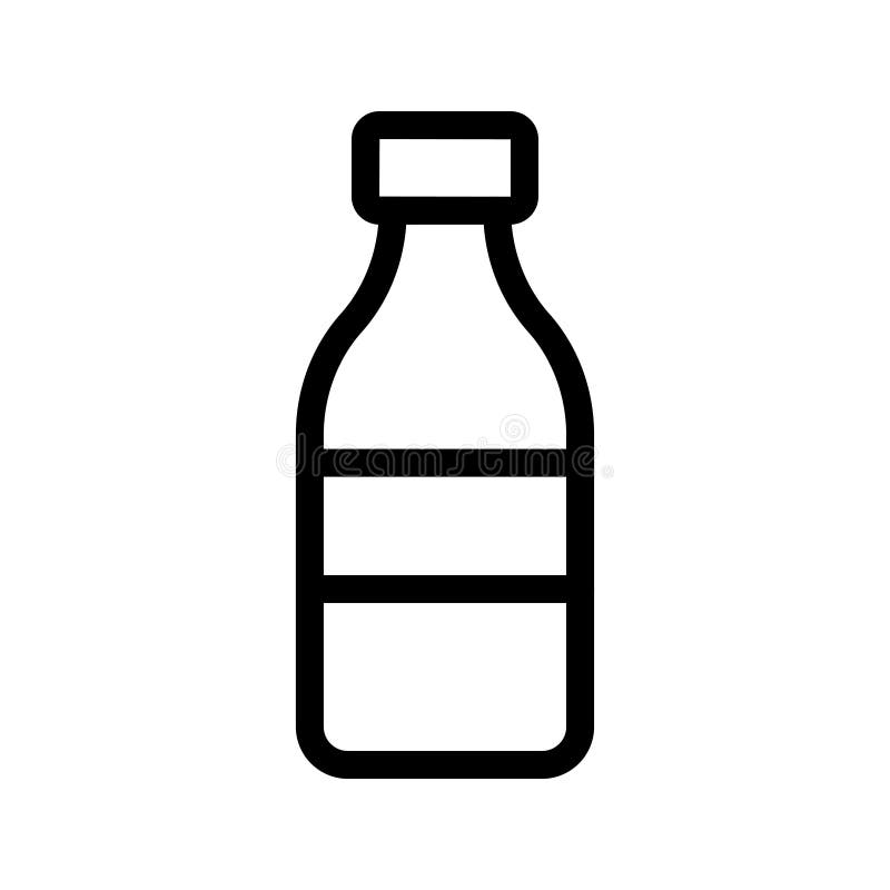 Bottle thin line vector icon stock illustration