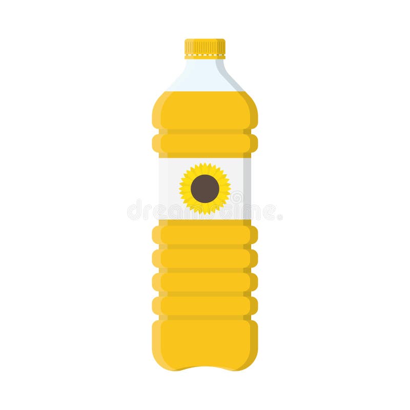 Bottle of vegetable oil stock vector. Illustration of bottle - 95975759