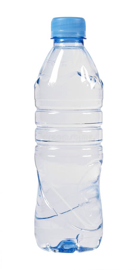 Fľaša vody izolované na bielom.