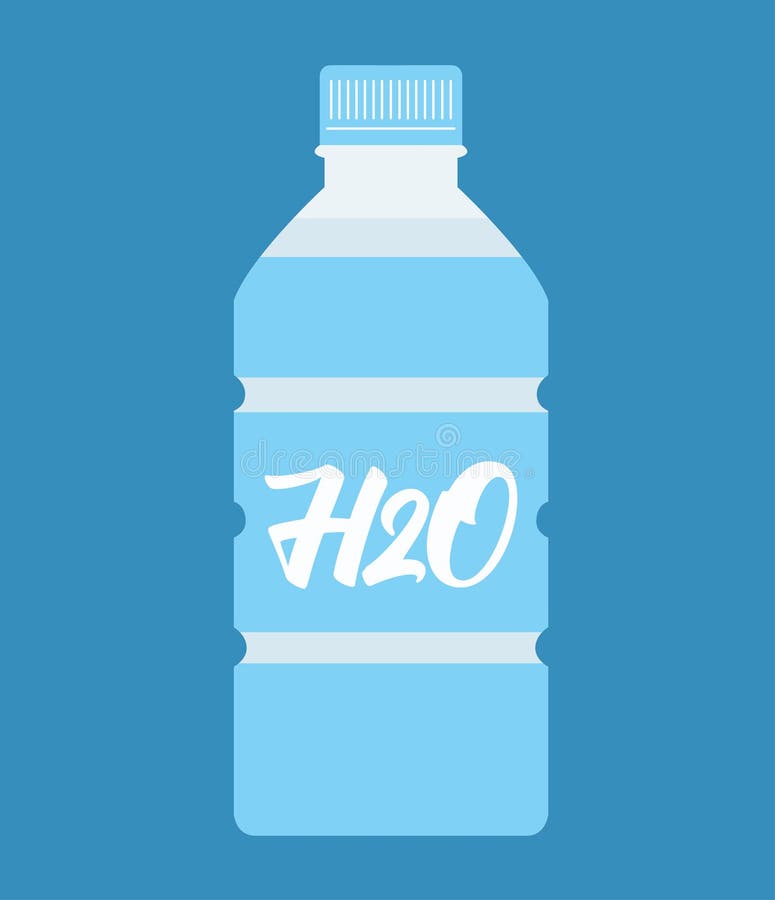 Bottle of Water Flat Design. Vector Illustration Stock Vector