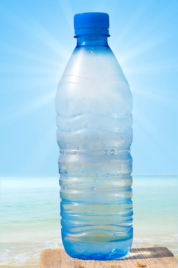 Bottle Water Translucent With The Sun Royalty Free Stock Images Image