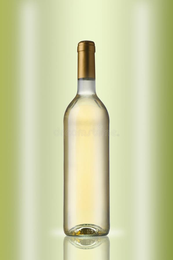 Bottle of white wine. stock image. Image of isolated, black 4334743