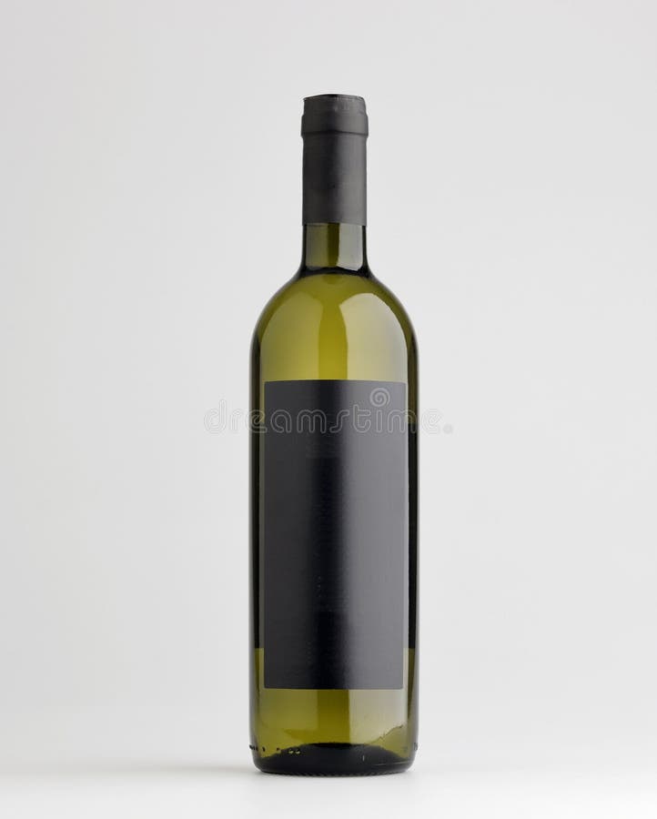 White Wine Bottle without Label Stock Image Image of bottle, wine