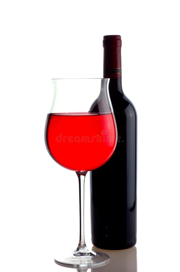 Red Wine Bottle with Two Glasses of Red Wine Stock Photo Image of