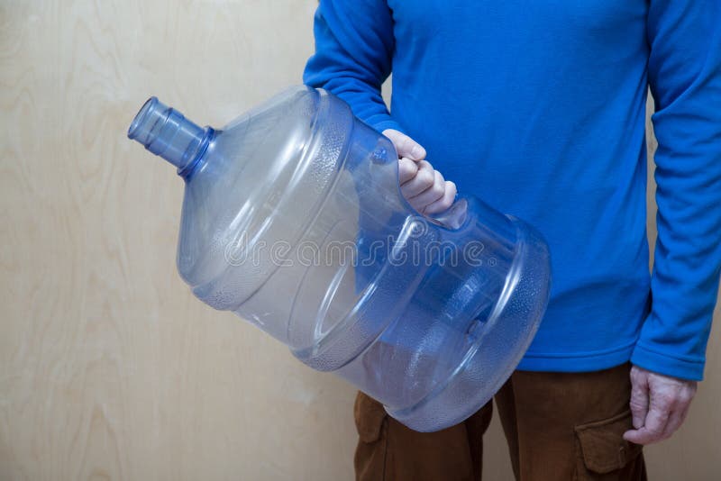 Bottled Water.Delivery of Bottled Water To Home and Office Stock Photo