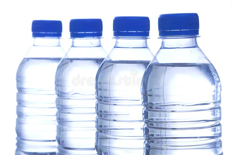 Bottled water in line