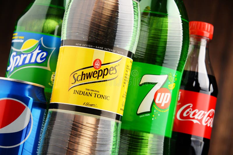 Bottles Of Assorted Global Soft Drinks Editorial Photo Image of