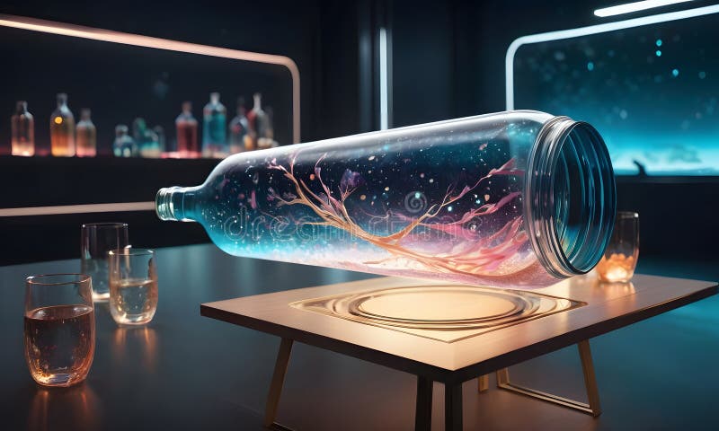 Cosmic Phenomena in Bottles royalty free stock photo