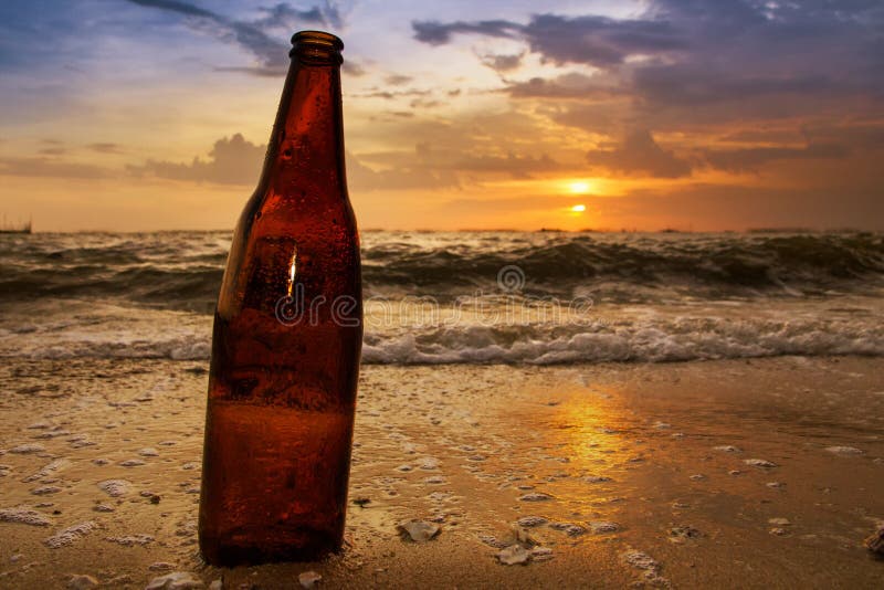Bottles Of Beer On The Beach Stock Photo Image of chilled, cheers 97891320