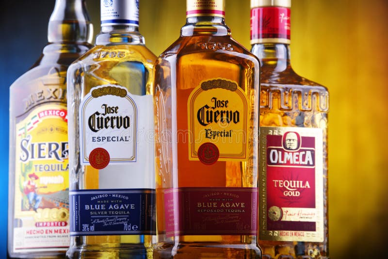 Bottles of Best Selling Global Tequila Brands Editorial Stock Image ...