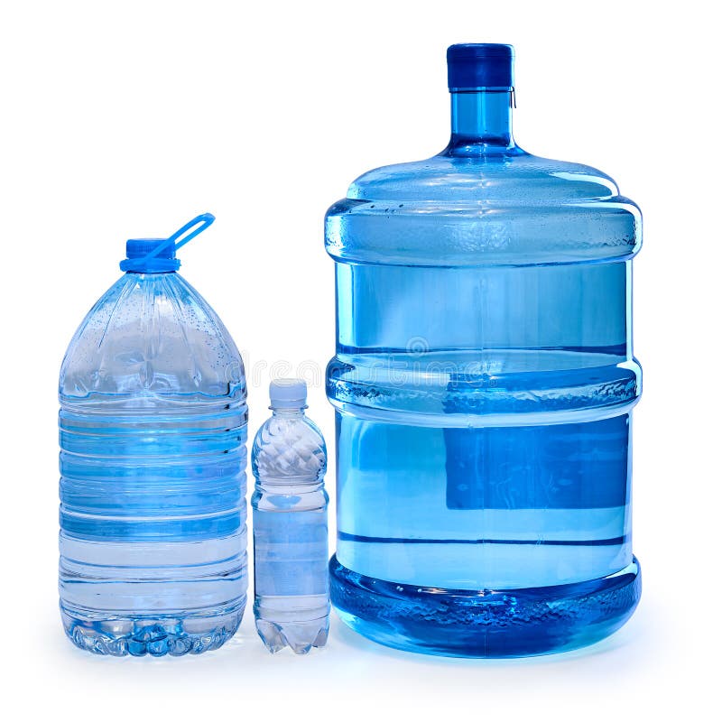 Bottles of Different Sizes with Drinking Water Stock Image - Image of