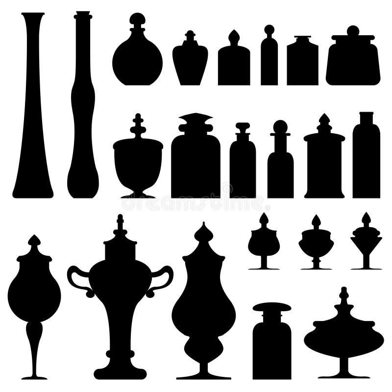 Bottles, jars, and urns from apothecary or herbali